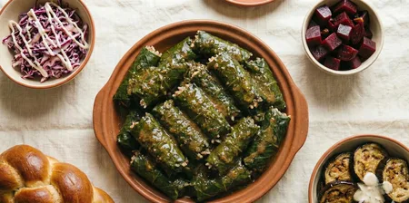 עלי סלק ממולאים באורז